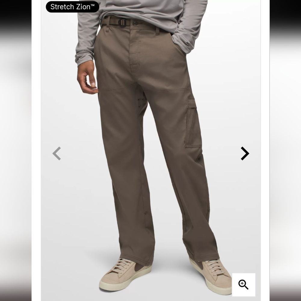 Prana mens stretch zion roll cuff cargo hiking athletic pants 31